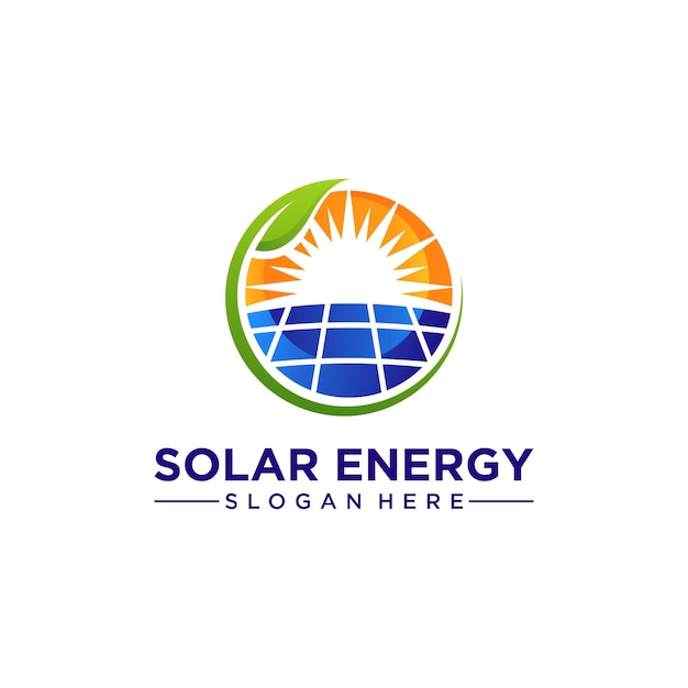 Vector solar energy logo