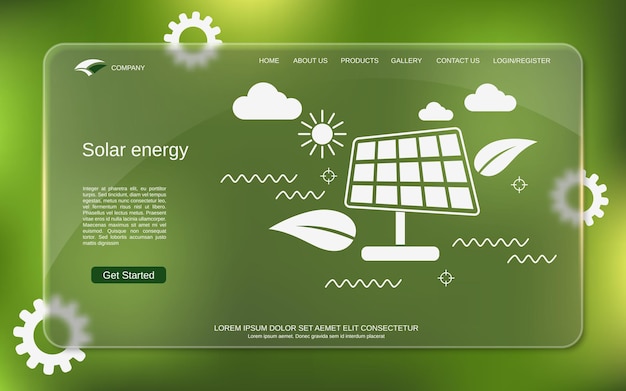 Solar energy vector concept illustration