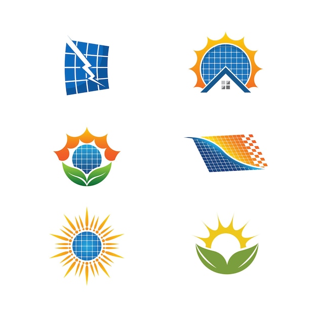 Solar energy vector icon illustration template