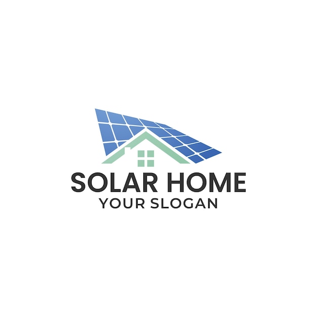 иллюстрация дизайна логотипа солнечного дома