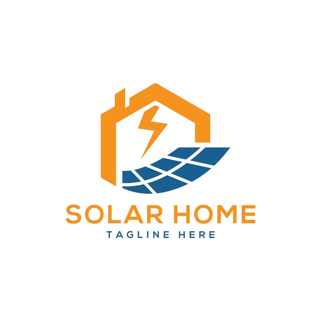 Solar Home Logo ontwerp Creatieve moderne vector sjabloon