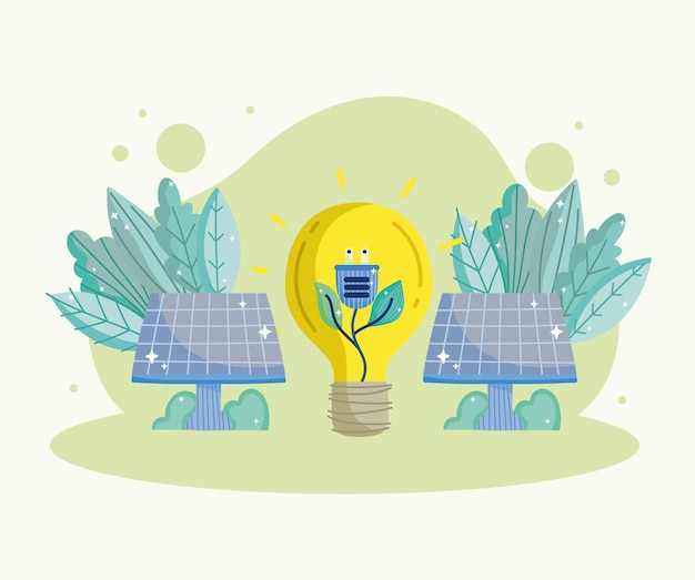 Solar panel and bulb energy