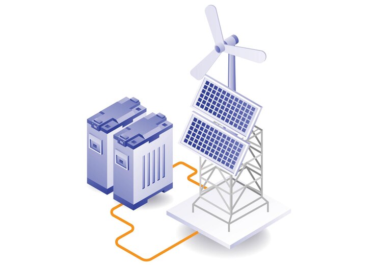 Vector solar panel energy storage battery management