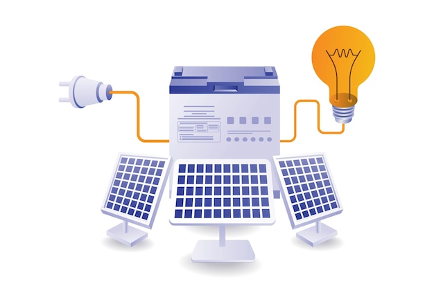 Solar panel energy storage management