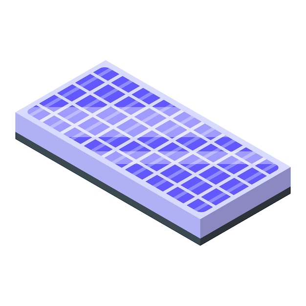 Solar panel icon isometric vector Cell power Electric system