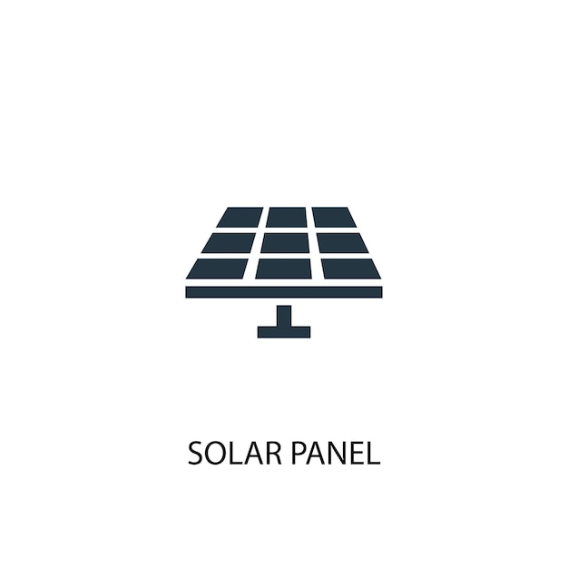 Icona del pannello solare. illustrazione semplice dell'elemento. disegno di simbolo di concetto di pannello solare. può essere utilizzato per web e mobile.