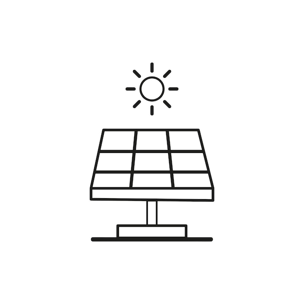 Icona del pannello solare grafica vettoriale