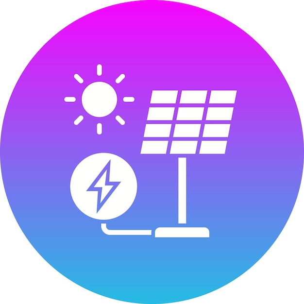 Vector solar panel icon