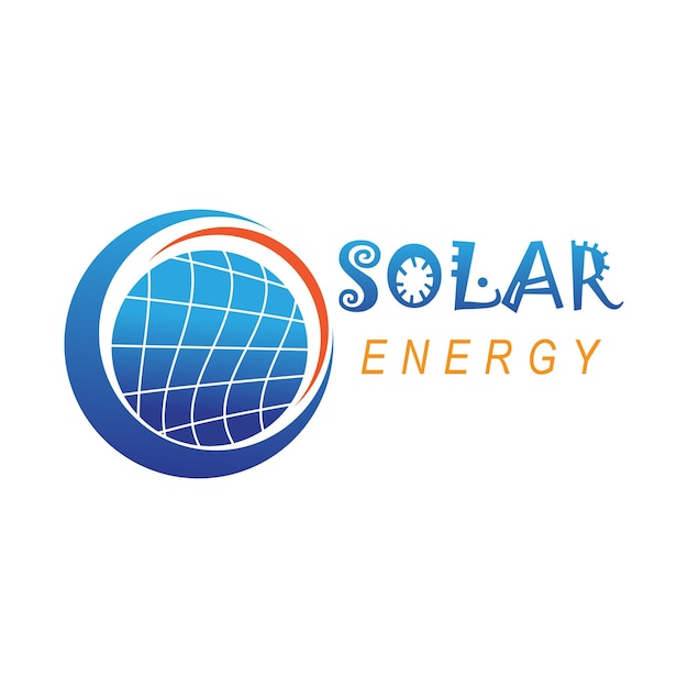 Solar panel logo vector flat and symbol design