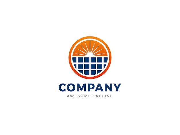 Solar Panel Professional Logo design template for Company