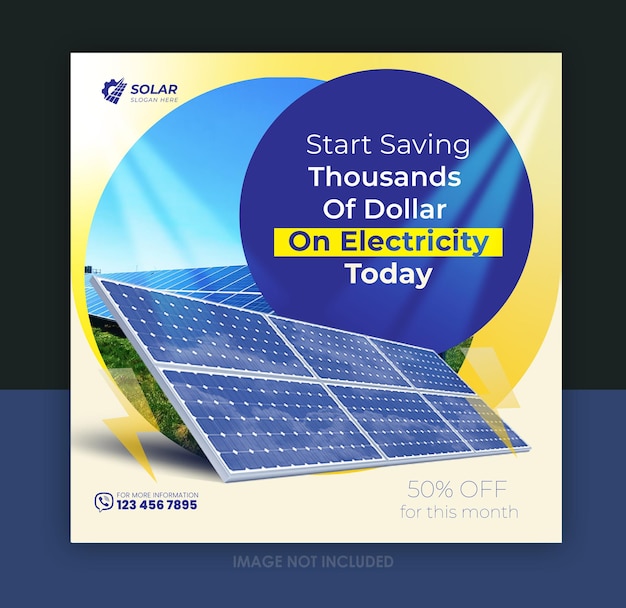 Solar panel social media post design