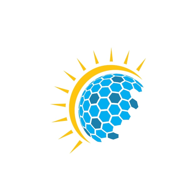 Solar panel vector icon illustration concept design