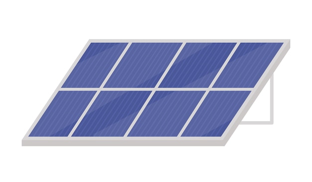 Solar panels semi flat color vector object