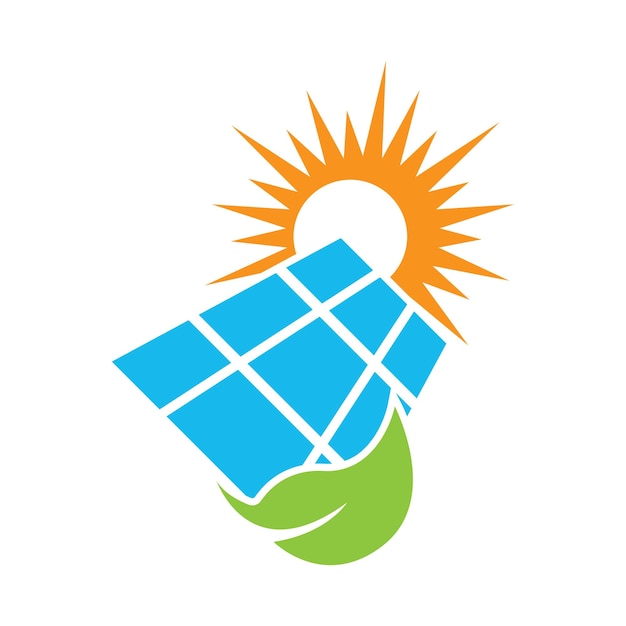 Solar power panel icon logo vector illustration design