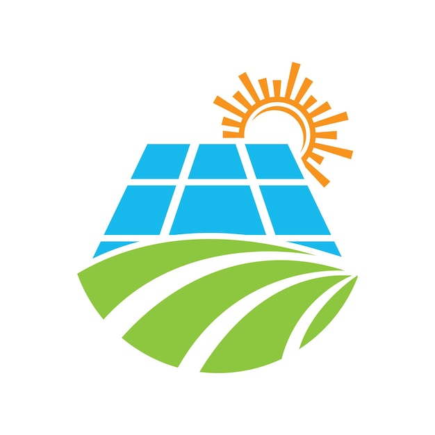 Solar power panel icon logo vector illustration design