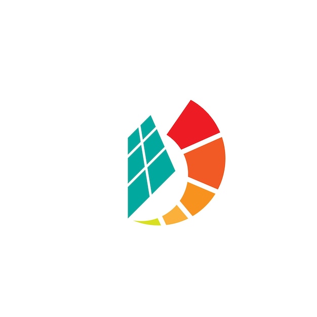 Energia solare simbolo fulmine icona logo disegno vettoriale