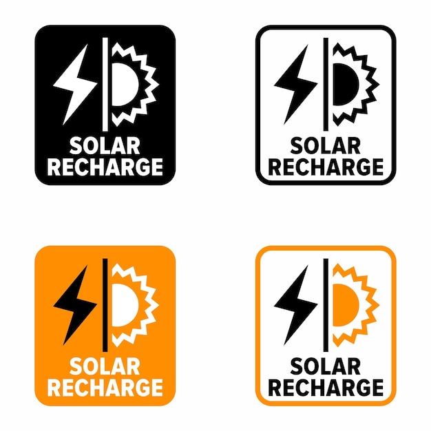 Solar Recharge vector informatiebord