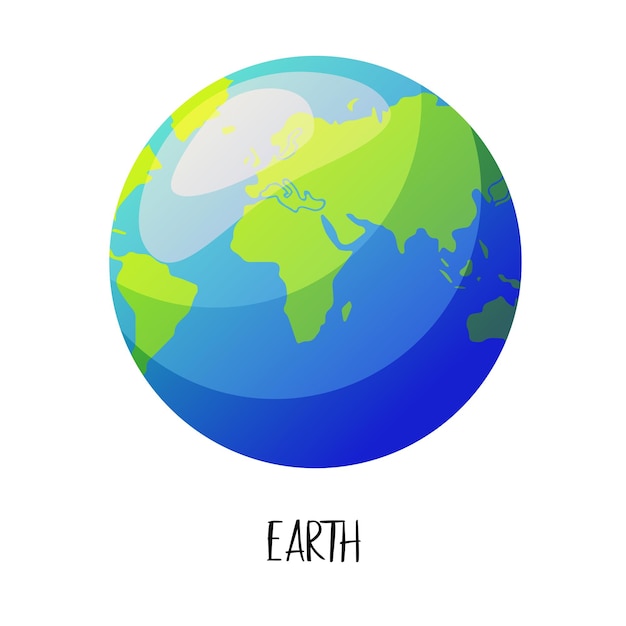 Sistema solare cartoon pianeta terra