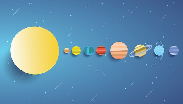 Solar system paper art