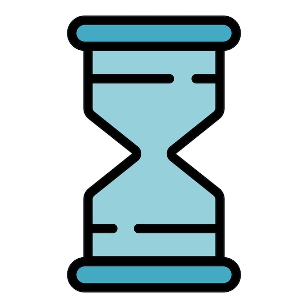 Solarium zandloper pictogram Overzicht Solarium zandloper vector pictogram voor webdesign geïsoleerd op witte achtergrondkleur plat
