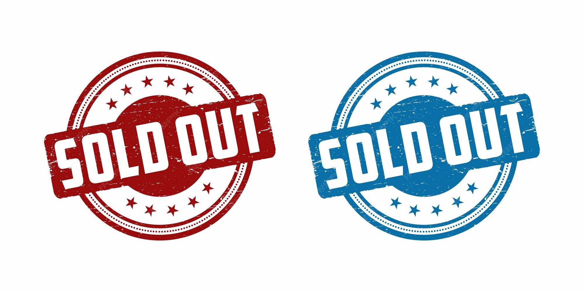 Premium Vector | Sold out set of sign stamp round grunge vintage
