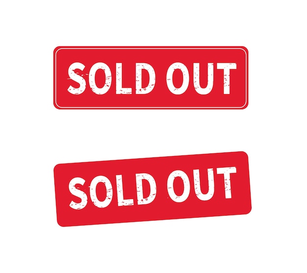 Sold out sign isolated on white background Sold out grunge vintage sign