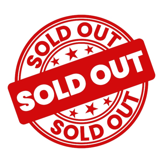 Vector sold out sign