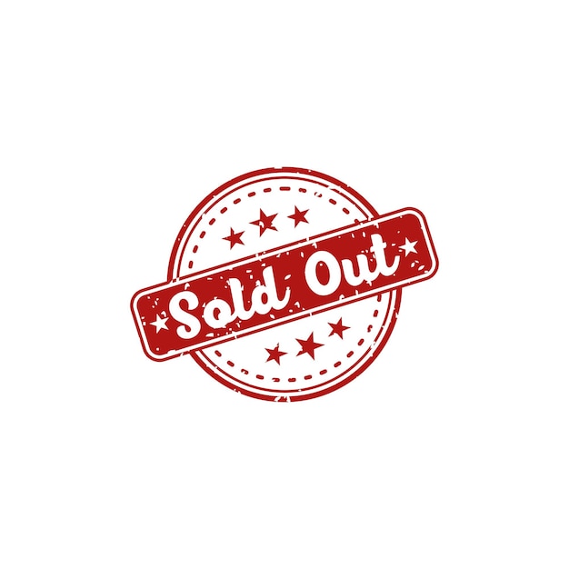 Sold Out Stamp Vector Art