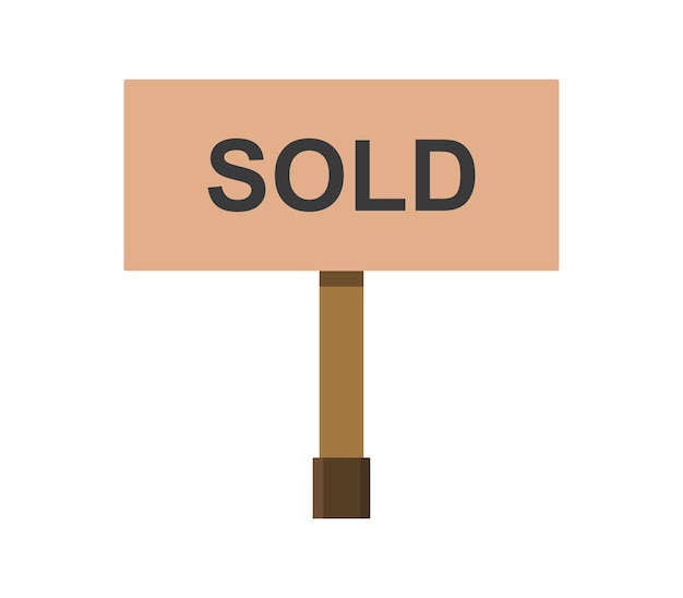 Vector sold sign