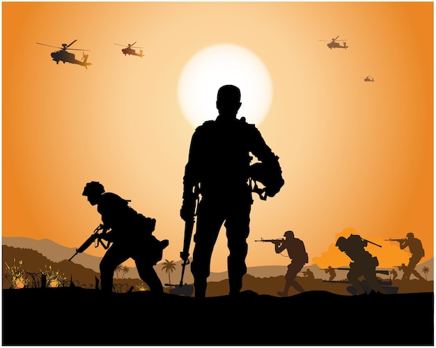 soldaten gaan ten strijde