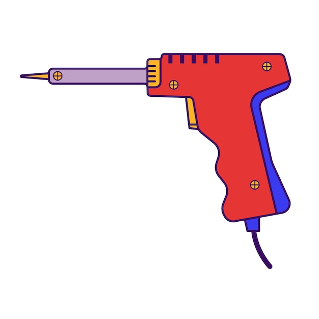 Soldeer Elektrisch Pictogram Hand Getrokken