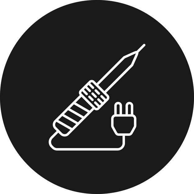 Soldering Iron vector icon Can be used for Electrician Tools iconset