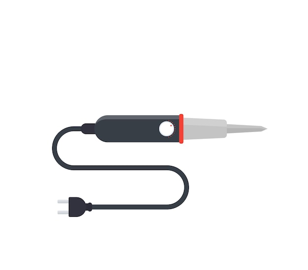 Soldering iron, vector illustration, flat style