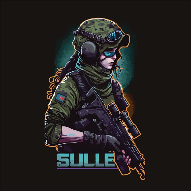 Click to use this template. Gaming Logo Generator Featuring an Elite Force  Soldier Illustration 1743s-2857 #gaming #gameind…