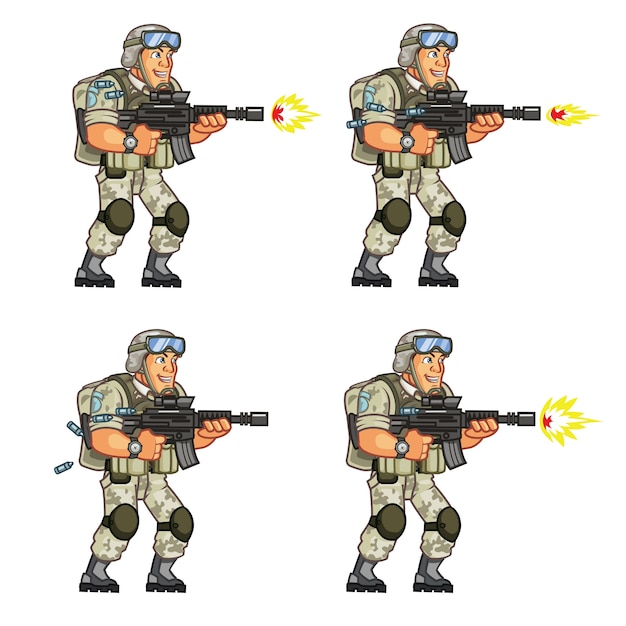 Soldier game character animation