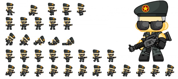 Soldier game sprites