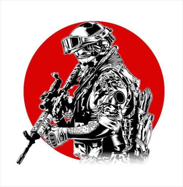 Soldier Illustration Graphic