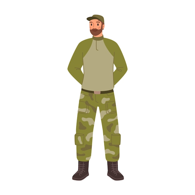 Vector soldier infantry man in uniform