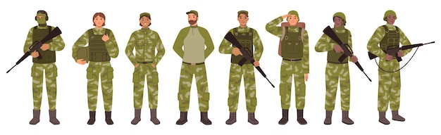 Солдаты службы пехоты