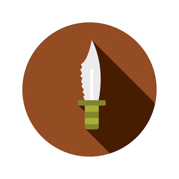 Soldier knife circle icon