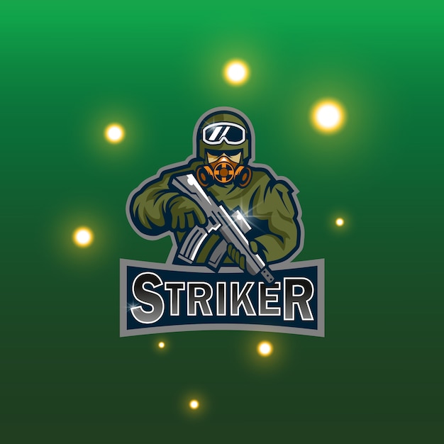 Soldier mascot logo