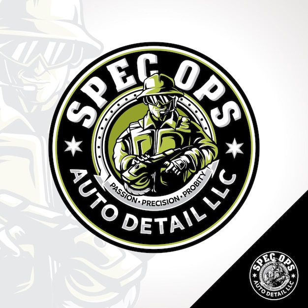 Soldier Military Force Mascot Logo