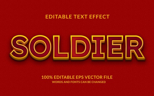 Soldier Red text effect