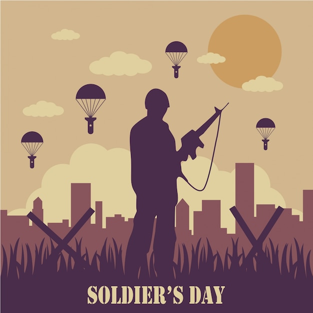 Soldier's day illustration