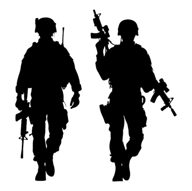 Soldier silhouette vector