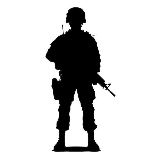 Vector soldier silhouette vector