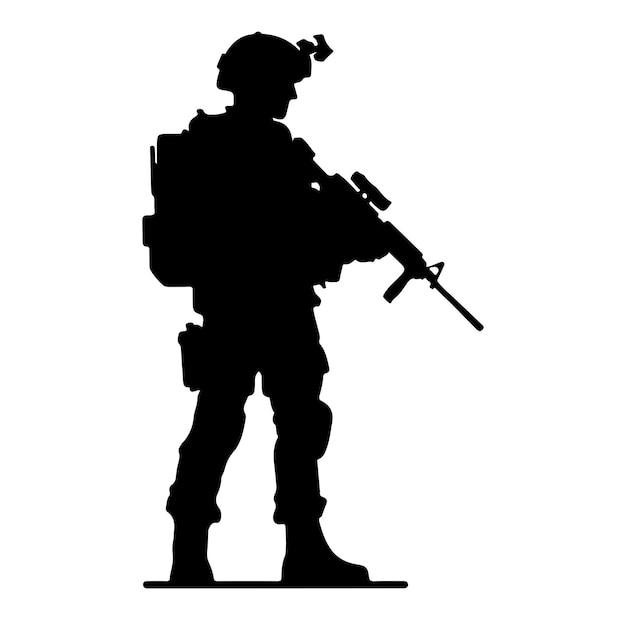 Soldier silhouette vector