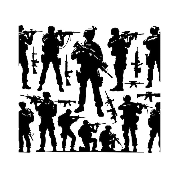 Soldier silhouettes