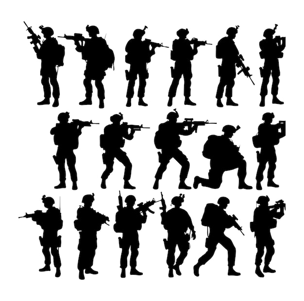 Soldier silhouettes