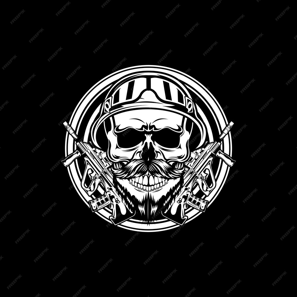 Premium Vector | Soldier skull